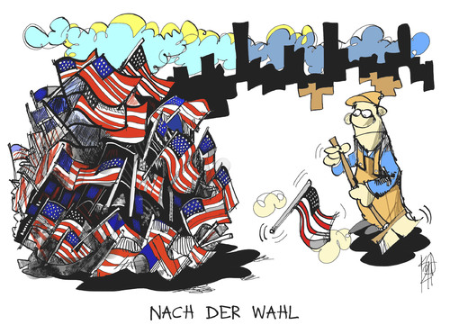 Cartoon: US-Wahl (medium) by Kostas Koufogiorgos tagged usa,wahl,obama,flagge,patriotismus,präsident,karikatur,kostas,koufogiorgos,usa,wahl,obama,flagge,patriotismus,präsident,karikatur,kostas,koufogiorgos