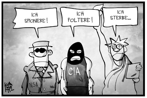 Cartoon: USA (medium) by Kostas Koufogiorgos tagged karikatur,koufogiorgos,illustration,cartoon,usa,cia,agent,spionage,foltern,freiheitsstatue,amerika,geheimdienst,politik,karikatur,koufogiorgos,illustration,cartoon,usa,cia,agent,spionage,foltern,freiheitsstatue,amerika,geheimdienst,politik