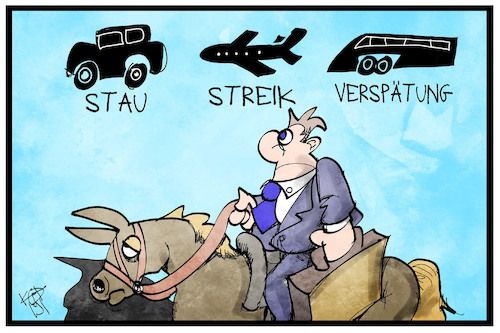 Cartoon: Verkehrschaos (medium) by Kostas Koufogiorgos tagged karikatur,koufogiorgos,illustration,cartoon,verkehr,chaos,flugverkehr,flugzeug,bahn,auto,stau,infrastruktur,reisender,passagier,esel,karikatur,koufogiorgos,illustration,cartoon,verkehr,chaos,flugverkehr,flugzeug,bahn,auto,stau,infrastruktur,reisender,passagier,esel