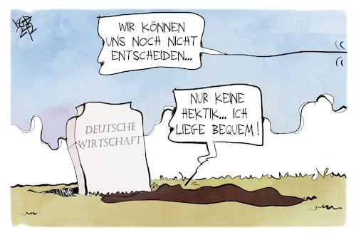 Cartoon: Vermittlungsausschuss (medium) by Kostas Koufogiorgos tagged karikatur,koufogiorgos,vermittlungsausschuss,wirtschaft,grab,karikatur,koufogiorgos,vermittlungsausschuss,wirtschaft,grab