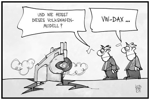 Cartoon: VW-DAX (medium) by Kostas Koufogiorgos tagged karikatur,koufogiorgos,illustration,cartoon,vw,volkswagen,dax,crash,modell,aktienkurs,börse,dieselgate,verlust,auto,wirtschaft,absturz,karikatur,koufogiorgos,illustration,cartoon,vw,volkswagen,dax,crash,modell,aktienkurs,börse,dieselgate,verlust,auto,wirtschaft,absturz