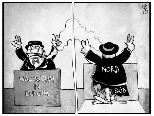 Cartoon: Wachstum in Europa (medium) by Kostas Koufogiorgos tagged karikatur,koufogiorgos,illustration,cartoon,wirtschaft,politik,eu,europa,eurozone,euroraum,norden,süden,arm,reich,armut,reichtum,wachstum,karikatur,koufogiorgos,illustration,cartoon,wirtschaft,politik,eu,europa,eurozone,euroraum,norden,süden,arm,reich,armut,reichtum,wachstum