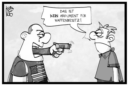 Cartoon: Waffengesetz USA (medium) by Kostas Koufogiorgos tagged karikatur,koufogiorgos,illustration,cartoon,waffengesetz,waffen,usa,argument,schiesserei,orlando,recht,gewalt,kriminalität,karikatur,koufogiorgos,illustration,cartoon,waffengesetz,waffen,usa,argument,schiesserei,orlando,recht,gewalt,kriminalität