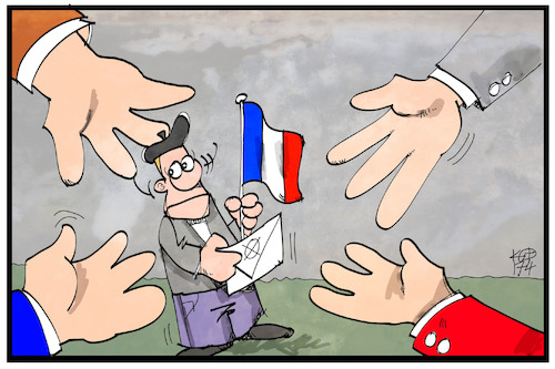 Cartoon: Wahl in Frankreich (medium) by Kostas Koufogiorgos tagged karikatur,koufogiorgos,illustration,cartoon,wahl,frankreich,stimme,wähler,demokratie,karikatur,koufogiorgos,illustration,cartoon,wahl,frankreich,stimme,wähler,demokratie