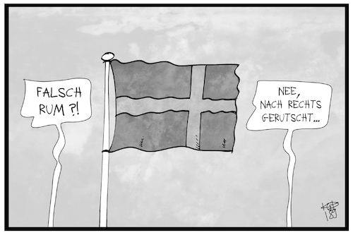 Cartoon: Wahl in Schweden (medium) by Kostas Koufogiorgos tagged karikatur,koufogiorgos,illustration,cartoon,schweden,wahl,fahne,flagge,rechtsruck,populismus,partei,politik,rechtspopulismus,karikatur,koufogiorgos,illustration,cartoon,schweden,wahl,fahne,flagge,rechtsruck,populismus,partei,politik,rechtspopulismus