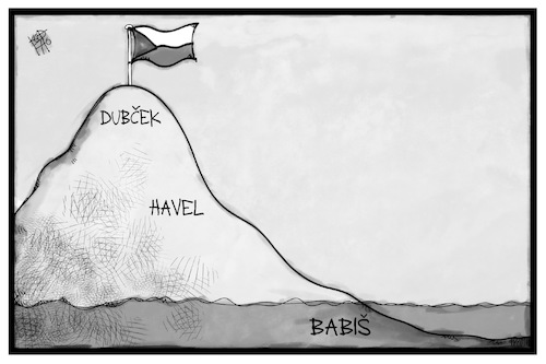 Cartoon: Wahl in Tschechien (medium) by Kostas Koufogiorgos tagged karikatur,koufogiorgos,illustration,cartoon,wahl,tschechien,babis,dubcek,havel,niedergang,berg,demokratie,geschichte,populismus,wahlsieger,untergang,karikatur,koufogiorgos,illustration,cartoon,wahl,tschechien,babis,dubcek,havel,niedergang,berg,demokratie,geschichte,populismus,wahlsieger,untergang