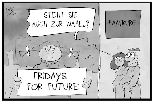 Cartoon: Wahl und Greta in Hamburg (medium) by Kostas Koufogiorgos tagged karikatur,koufogiorgos,illustration,cartoon,hamburg,greta,thunberg,fff,fridays,klima,future,streik,schulstreik,demonstration,wahl,bürgerschaft,demokratie,karikatur,koufogiorgos,illustration,cartoon,hamburg,greta,thunberg,fff,fridays,klima,future,streik,schulstreik,demonstration,wahl,bürgerschaft,demokratie