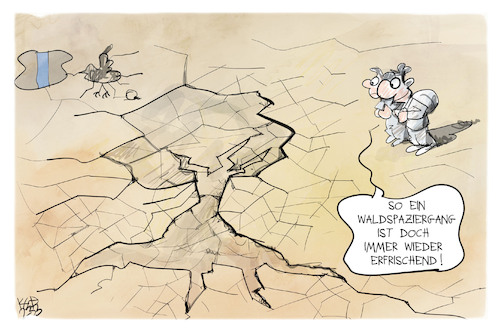 Cartoon: Waldzustandsbericht (medium) by Kostas Koufogiorgos tagged karikatur,koufogiorgos,wald,spaziergang,umwelt,klima,karikatur,koufogiorgos,wald,spaziergang,umwelt,klima