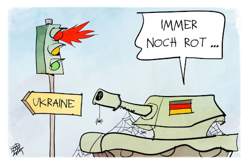 Cartoon: Warten auf Waffen (medium) by Kostas Koufogiorgos tagged karikatur,koufogiorgos,waffen,ampel,warten,panzer,karikatur,koufogiorgos,waffen,ampel,warten,panzer