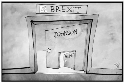 Cartoon: Wege zum Brexit (medium) by Kostas Koufogiorgos tagged karikatur,koufogiorgos,illustration,cartoon,grossbritannien,uk,brexit,johnson,hunt,premier,minister,tory,karikatur,koufogiorgos,illustration,cartoon,grossbritannien,uk,brexit,johnson,hunt,premier,minister,tory