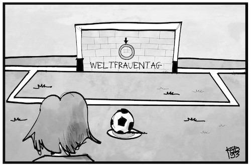 Cartoon: Weltfrauentag (medium) by Kostas Koufogiorgos tagged karikatur,koufogiorgos,illustration,cartoon,weltfrauentag,fussball,chancengleichheit,gleichberechtigung,frau,gender,gesellschaft,karikatur,koufogiorgos,illustration,cartoon,weltfrauentag,fussball,chancengleichheit,gleichberechtigung,frau,gender,gesellschaft