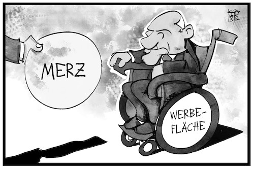 Cartoon: Werbung für Merz (medium) by Kostas Koufogiorgos tagged karikatur,koufogiorgos,cartoon,illustration,merz,schäuble,cdu,vorsitz,werbeung,werbefläche,partei,christdemokraten,karikatur,koufogiorgos,cartoon,illustration,merz,schäuble,cdu,vorsitz,werbeung,werbefläche,partei,christdemokraten