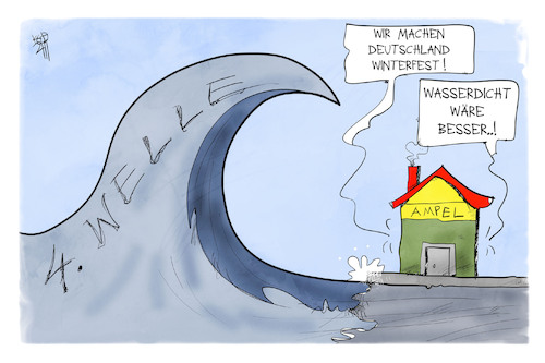 Cartoon: Winterfest (medium) by Kostas Koufogiorgos tagged karikatur,koufogiorgos,illustration,cartoon,winterfest,wasserdicht,deutschland,welle,ampel,haus,pandemie,karikatur,koufogiorgos,illustration,cartoon,winterfest,wasserdicht,deutschland,welle,ampel,haus,pandemie