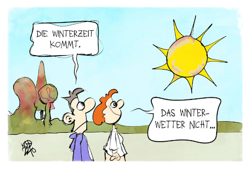 Cartoon: Winterzeit und Winterwetter (medium) by Kostas Koufogiorgos tagged karikatur,koufogiorgos,winterzeit,winter,wetter,temperatur,karikatur,koufogiorgos,winterzeit,winter,wetter,temperatur