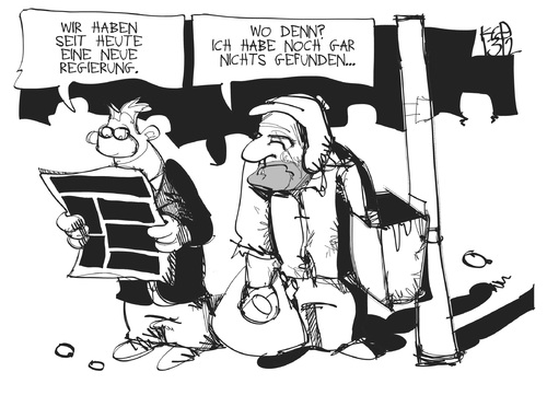 Cartoon: Wo ist die Regierung? (medium) by Kostas Koufogiorgos tagged regierung,kabinett,flaschensammler,armut,politik,gesellschaft,karikatur,koufogiorgos,regierung,kabinett,flaschensammler,armut,politik,gesellschaft,karikatur,koufogiorgos