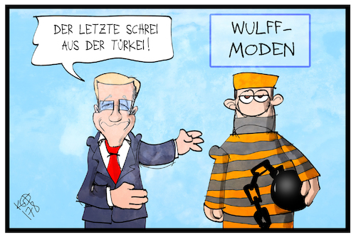 Cartoon: Wulff der Prokurist (medium) by Kostas Koufogiorgos tagged karikatur,koufogiorgos,illustration,cartoon,wulff,mode,tuerkei,gefängnis,sträfling,bundespräsident,karikatur,koufogiorgos,illustration,cartoon,wulff,mode,tuerkei,gefängnis,sträfling,bundespräsident