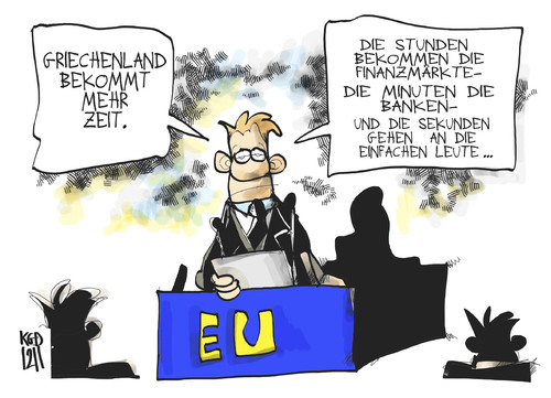 Cartoon: Zeit für Griechenland (medium) by Kostas Koufogiorgos tagged griechenland,eu,europa,euro,schulden,krise,zeit,sekunden,minuten,stunden,finanzmarkt,bank,geld,kredit,karikatur,kostas,koufogiorgos,griechenland,eu,europa,euro,schulden,krise,zeit,sekunden,minuten,stunden,finanzmarkt,bank,geld,kredit,karikatur,kostas,koufogiorgos