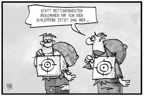 Zielscheibe Flüchtling Zielscheibe Flüchtling