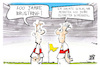 Cartoon: 100 Jahre Brustring (small) by Kostas Koufogiorgos tagged karikatur,koufogiorgos,100,brustring,vfb,stuttgart,elfmeter,fußball