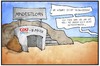 Cartoon: 100 Tage Mindestlohn (small) by Kostas Koufogiorgos tagged karikatur,koufogiorgos,illustration,cartoon,bilanz,mindestlohn,100,tage,cdu,csu,union,bunker,weltuntergang,welt