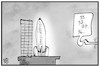 Cartoon: 100er Inzidenz (small) by Kostas Koufogiorgos tagged karikatur,koufogiorgos,illustration,cartoon,rakete,countdown,inzidenz,lockerungen,100