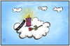 Cartoon: 4U 9525 (small) by Kostas Koufogiorgos tagged karikatur,koufogiorgos,illustration,cartoon,germanwings,lufthansa,trauer,flugzeug,absturz,unglück,beileid,4u9525