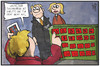 Cartoon: Adventskalender (small) by Kostas Koufogiorgos tagged karikatur,koufogiorgos,illustration,cartoon,adventskalender,smartphone,touchscreen,familie,jugend,adventszeit,technik,app