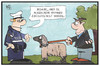 Cartoon: Afghanistan (small) by Kostas Koufogiorgos tagged karikatur,koufogiorgos,illustration,cartoon,afghanistan,hund,abschiebung,polizei,politik,flüchtlingspolitik,flüchtlingskrise,hundesrasse