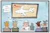 Cartoon: Air Berlin wird aufgeteilt (small) by Kostas Koufogiorgos tagged karikatur,koufogiorgos,illustration,cartoon,air,berlin,fluggesellschaft,fluglinie,condor,easyjet,tuifly,lufthansa,schlachter,metzger,verkauf,zerschlagung,kunde,wirtschaft,insolvenz