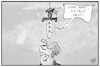 Cartoon: AKK (small) by Kostas Koufogiorgos tagged karikatur,koufogiorgos,illustration,cartoon,akk,merkel,damoklesschwert,kramp,karrenbauer,kanzlerin,cdu