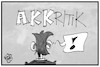 Cartoon: AKKritik (small) by Kostas Koufogiorgos tagged karikatur,koufogiorgos,illustration,cartoon,akk,kritik,cdu,vorsitzende,partei,politik,kramp,karrenbauer