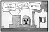 Cartoon: AKW-Sicherheit (small) by Kostas Koufogiorgos tagged karikatur,koufogiorgos,illustration,cartoon,akw,atomkraft,mangel,gau,nuklear,energie,sicherheit,pruefbericht,umwelt,frankreich
