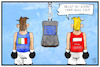 Cartoon: Alle gegen Europa (small) by Kostas Koufogiorgos tagged karikatur,koufogiorgos,illustration,cartoon,italien,polen,justizreform,haushalt,eu,europa,boxer,sandsack,sabotage