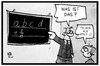 Cartoon: Alphabet (small) by Kostas Koufogiorgos tagged karikatur,koufogiorgos,illustration,cartoon,alphabet,google,apple,unternehmen,wert,wirtschaft,schüler,schule,lehrer,buchstaben,börse,markt