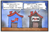 Cartoon: Amoklauf München (small) by Kostas Koufogiorgos tagged karikatur,koufogiorgos,illustration,cartoon,rechtsextremismus,rassismus,amoklauf,münchen,afd,pegida,haus,partei,bewegung,missverständnis,anschlag,arier