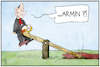 Cartoon: Ampel oder Jamaika (small) by Kostas Koufogiorgos tagged karikatur,koufogiorgos,illustration,cartoon,jamaika,ampel,scholz,laschet,bundeskanzler,wippe,auflösung