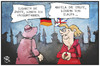 Cartoon: Angela I. (small) by Kostas Koufogiorgos tagged karikatur,koufogiorgos,illustration,cartoon,queen,grossbritannien,elisabeth,königin,angela,merkel,europa,staatsoberhaupt,bundeskanzlerin,staatsbesuch,empfang,begrüßung,politik