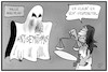Cartoon: Antisemitismus (small) by Kostas Koufogiorgos tagged karikatur,koufogiorgos,illustration,cartoon,antisemitismus,geist,gespenst,justitia,blind,sehen,prozess,halle,gericht