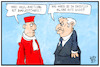 Cartoon: Asyl-Rhetorik (small) by Kostas Koufogiorgos tagged karikatur,koufogiorgos,illustration,cartoon,asyl,rhetorik,seehofer,csu,rot,robe,socke,links,voßkuhle,bverg,verfassungsgericht,politik,asylpolitik