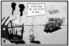 Cartoon: Asylpolitik (small) by Kostas Koufogiorgos tagged karikatur,koufogiorgos,illustration,cartoon,asylpolitik,politik,feuerwehr,brand,brandstiftung,haus,ruine,auto