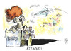 Cartoon: Attacke! (small) by Kostas Koufogiorgos tagged steinbrück,bank,finanzmarkt,wirtschaft,grundsatz,thesen,papier,ritter,rüstung,angriff,waffe,karikatur,kostas,koufogiorgos