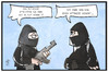 Cartoon: Attrappen-Anschlag in Paris (small) by Kostas Koufogiorgos tagged karikatur,koufogiorgos,illustration,cartoon,paris,terrorist,terrorismus,attrappe,anschlag,attentat,gehirn,kopf,islamismus