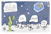 Cartoon: Auf dem Mond (small) by Kostas Koufogiorgos tagged karikatur,koufogiorgos,indien,russland,usa,mond,mann,alien,parkgebühr
