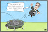 Cartoon: Auftrieb für Laschet (small) by Kostas Koufogiorgos tagged karikatur,koufogiorgos,illustration,cartoon,laschet,cdu,trampolin,baerbock,sport,auftrieb,sachsen,anhalt