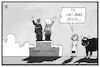 Cartoon: Auftrittsverbote (small) by Kostas Koufogiorgos tagged karikatur,koufogogiorgos,illustration,cartoon,tuerkei,sieger,erdogan,populismus,siegertreppchen,konflikt,spannungen,europa,eu,stier