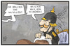 Cartoon: Aufwachen - Polizei! (small) by Kostas Koufogiorgos tagged karikatur,koufogiorgos,illustration,cartoon,wachpolizei,kaiserzeit,pickelhaube,maiziere,innenpolitik,sicherheit,polizei,schlafen,wach,aufgeweckt