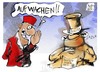 Cartoon: Aufwachen! (small) by Kostas Koufogiorgos tagged hartz,iv,bundesverfassungsgericht,bvg,politik,regelsatz,geld,erhöhung,verfassung,innenpolitik,urteil,karikatur,kostas,koufogiorgos