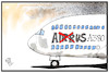 Cartoon: Aus A380 (small) by Kostas Koufogiorgos tagged karikatur,koufogiorgos,illustration,cartoon,aus,airbus,flugzeug,a380,jumbo,jet,wirtschaft,eads