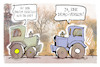 Cartoon: Bauerndemo (small) by Kostas Koufogiorgos tagged karikatur,koufogiorgos,traktor,navi,bauern,protest,demo