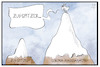 Cartoon: Bayern (small) by Kostas Koufogiorgos tagged karikatur,koufogiorgos,illustration,cartoon,corona,bayern,zugspitze,spitzer,maßnahmen,pandemie